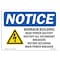 Signmission OSHA Notice, 5" Height, Barracks Building Main Power Sign With Symbol, 7" X 5", Landscape OS-NS-D-57-L-10295 - alternate 1